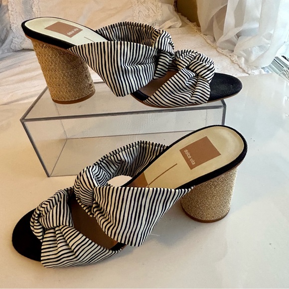 Dolce Vita Jene Slide Sandal black and white stripe - Picture 6 of 16